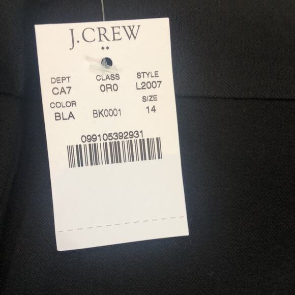 J.Crew Factory black cropped pants with scalloped ankle hem - NWT - Picture 5 of 6